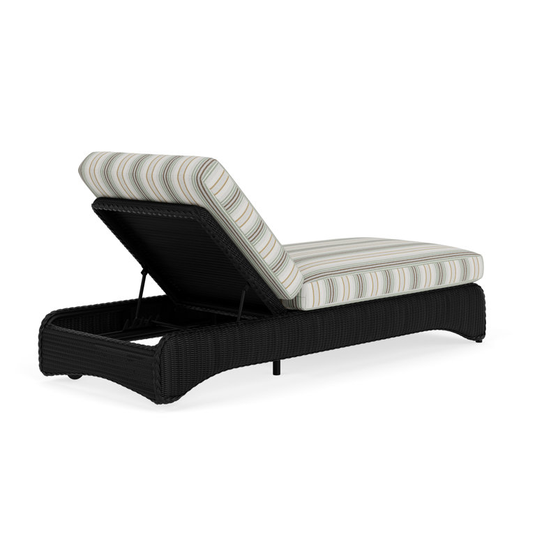 Loom Outdoor Chaise Lounge, Jansen Eucalyptus, Ebony