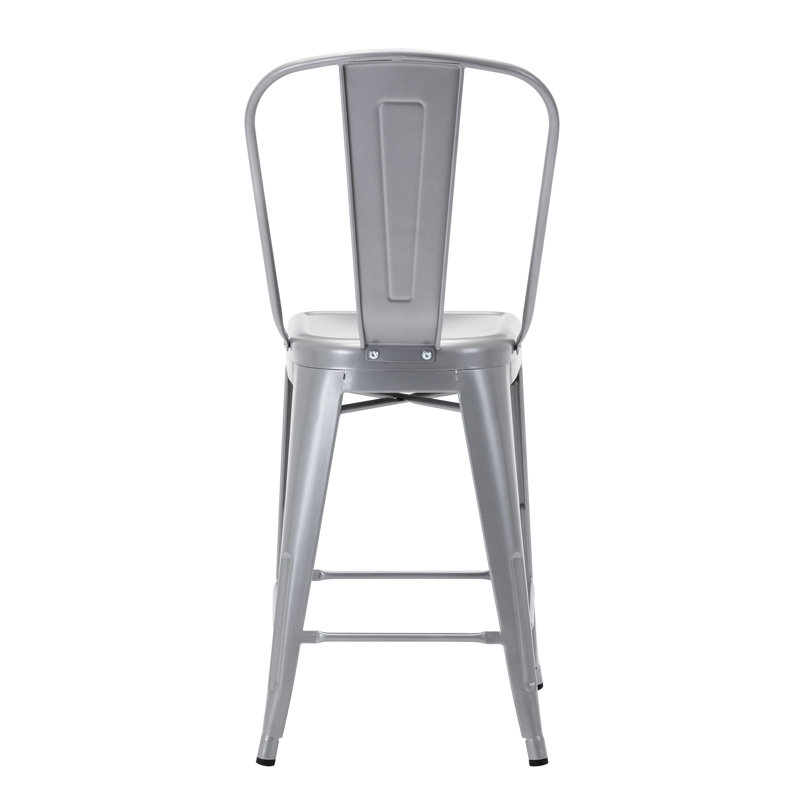 Tabouret de bar galvanisé Gainsborough, 24 po, Argent