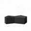 2-Piece Irregular Pentagon Nesting Coffee Table Set – Black