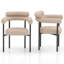  Chaise de salle à manger rembourrée Boucle (ensemble de 2)-1971911864-1971911867