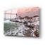 Art mural en verre Latitude Run «First Snow At Portland Head» par Rick Berk-1064202941