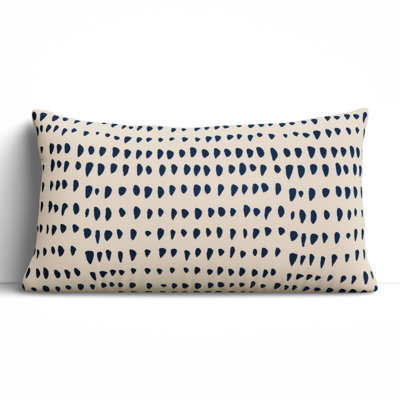 Fabray Embroidered Cotton Lumbar Throw Pillow