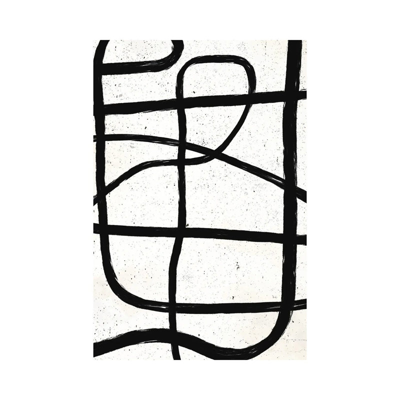 Scandi Minimal Marker Japandi I - Wrapped Canvas Painting - Wrapped Canvas Painting, 30.48cm H x 20.32cm W x 1.91cm D