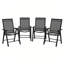 Ensemble de chaises pliantes empilables d'extérieur avec filet respirant-1362966499