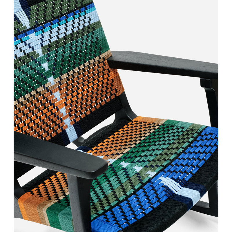 Chaise berçante Masaya, Manille Mot Mot, Noir