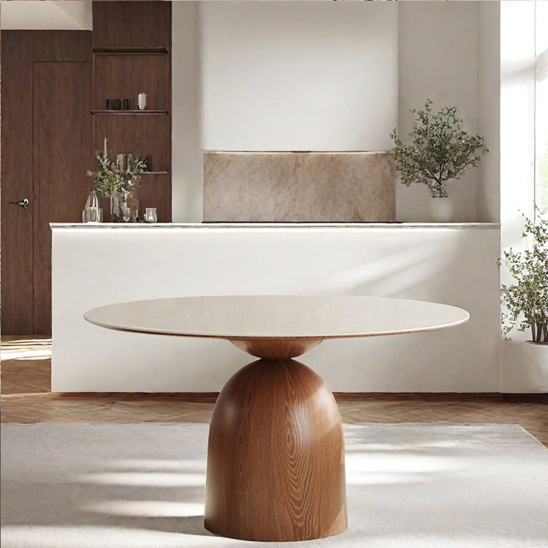 Table ronde simple de style français, H 29,53 po x L 53,15 po x l 53,15 po