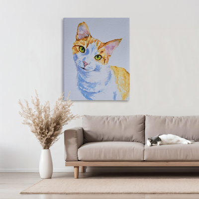 «Gazing Orange Cat Portrait», toile par Tatiana Roberts