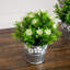 8 po Marguerite artificielle en pot décoratif en étain - Ensemble de 3-795404288