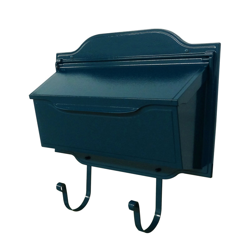 Asbury Wall Mounted Mailbox, Blue