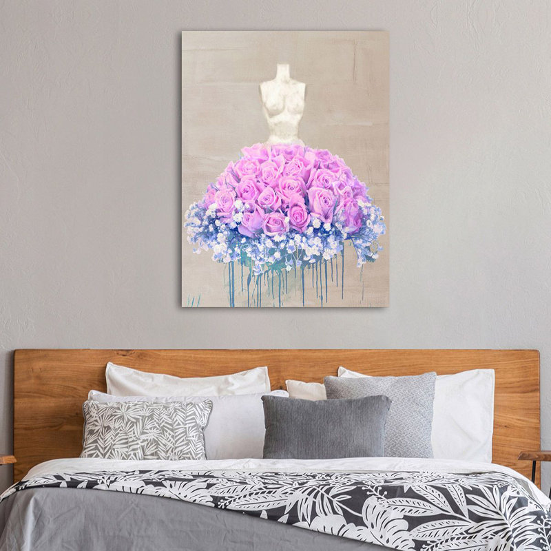 Dressed In Flowers II by Kelly Parr - Wrapped Canvas Painting, 80cm H x 60cm W x 4cm D