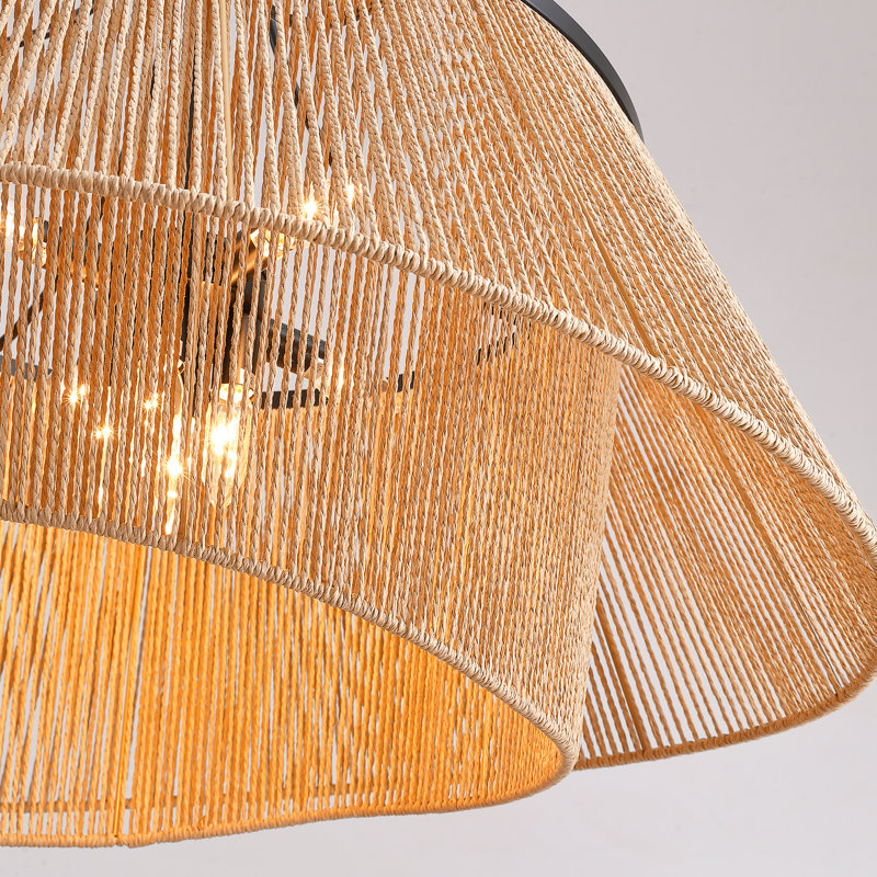 Lustre tambour 8 lumières à 2 niveaux