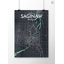 Saginaw City Map - No Frame Print-397322406