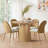 Linen Dining Chairs With Woven Rattan Back