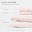Ensemble de draps 100% coton percale brossé et délavé 4 pièces-116250213-116302329