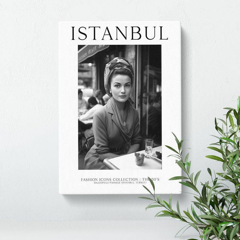 XMKTMKT-218 Fashion Icons Woman Istanbul Turkey - Wrapped Canvas