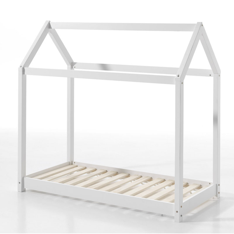 House Bed Shelley, White, European Single (90 x 200cm)