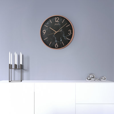 QXA760PLH Wall Clock, Rose Golden Metallic