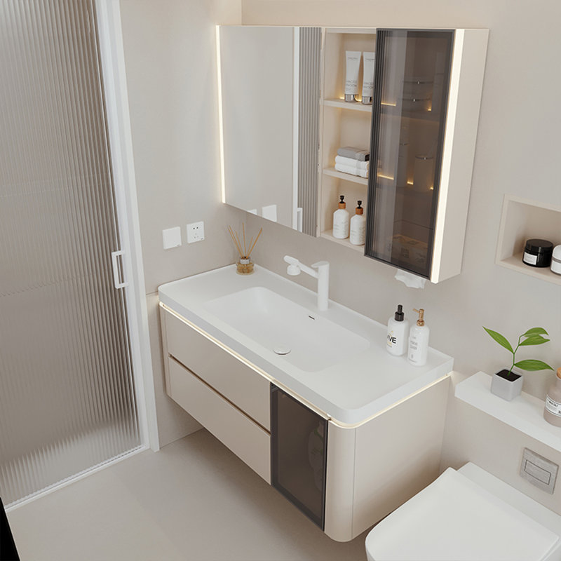 Cream style light luxury bathroom cabinet