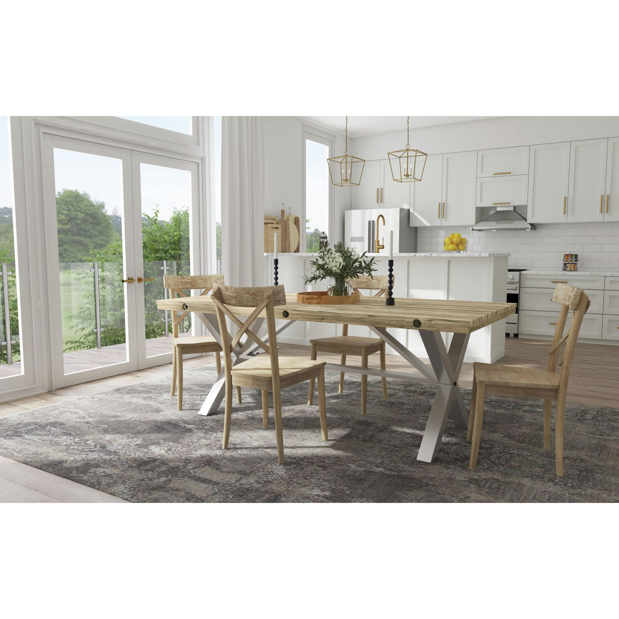 Picket House Furnishings Keaton Rectangle 5PC Dining Set-Table And