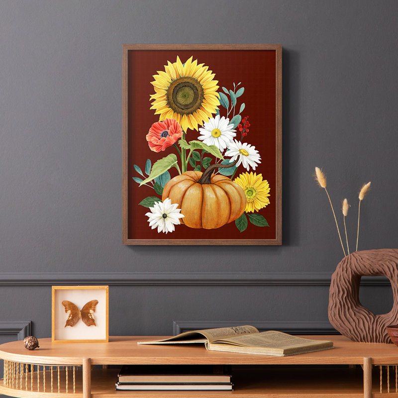 «Beautiful Fall II», reproduction encadrée - bois massif, H 20 po x l 16 po, Brun