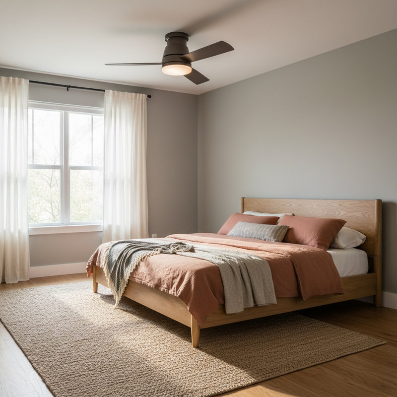 Peppa 44'' Ceiling Fan with LED Lights, Metallic Matte Bronze