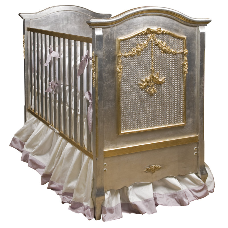 Lit de bébé Cherubini, Argent / or