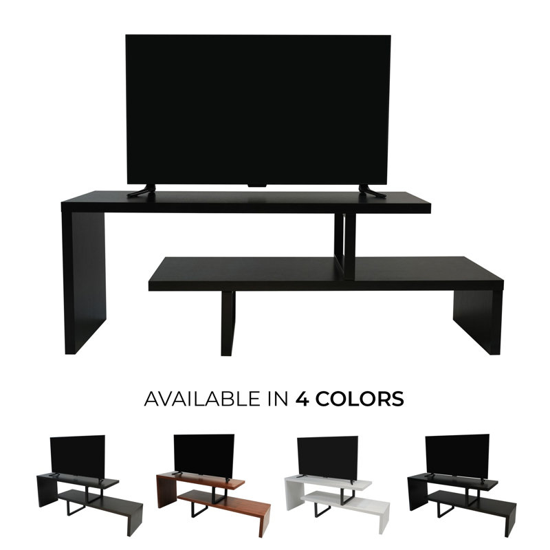 Orford Modern Minimalist TV Stand – Open Concept Media Console with Industrial Iron Legs – Mid‑Century Modular Entertainment Center for TVs up to 60"