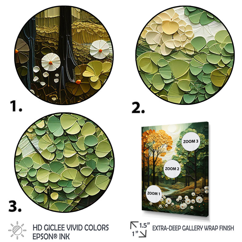 «Orange Orange Trees Canopy Patchwork V», reproduction sur toile, H 40 po x l 30 po x P 1,5 po, Toile tendue