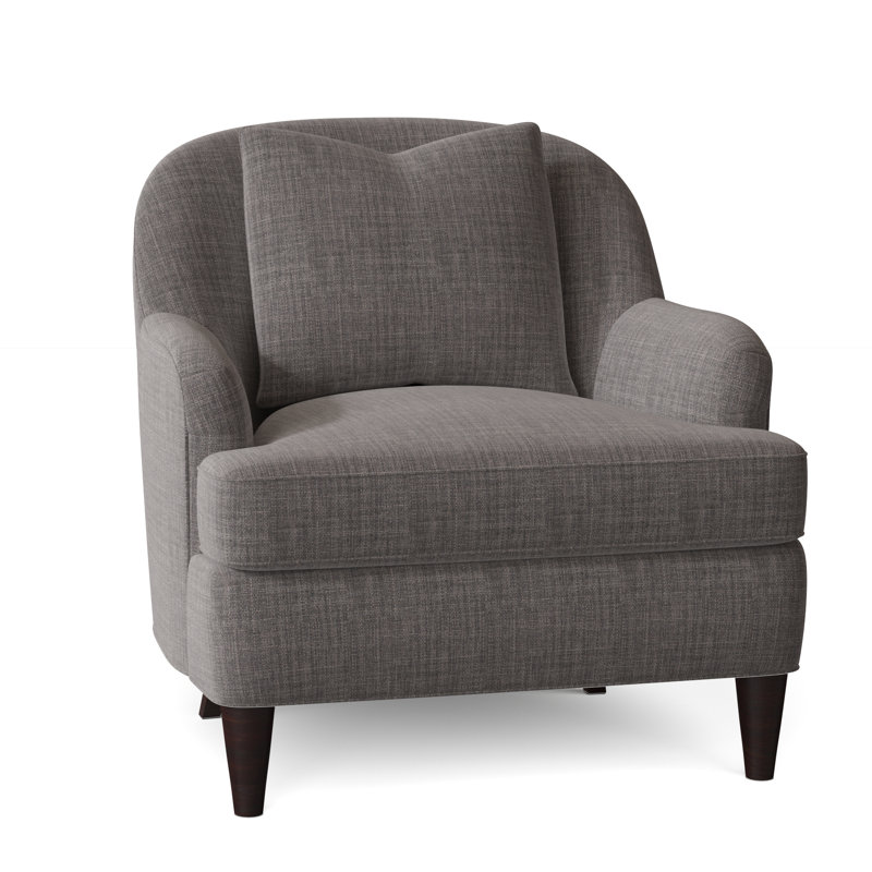 Rockford Armchair, Gray, Black Walnut