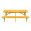 Table de pique-nique en bois pour 8 personnes, table de camping pour l'extérieur avec 2 sièges, jardin, bricolage avec 2 bancs intégrés, capacité de 2220 lb