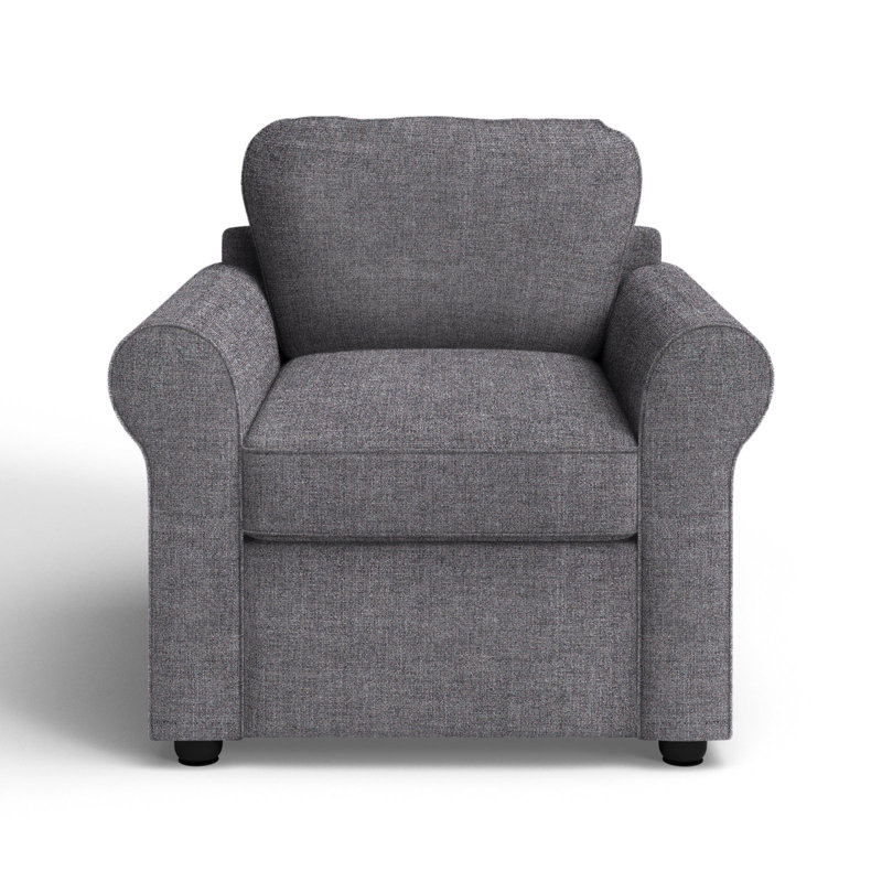 Warrington Upholstered Armchair, Cast Slate Sunbrella® Plainweave