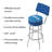Swivel Upholstered Counter Stool with Metal Frame