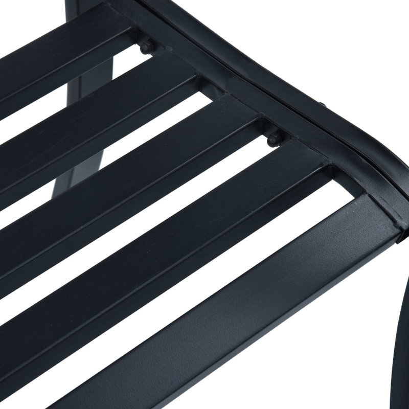Zareh Outdoor Bench, 120 cm W x 51 cm D x 81 cm H, Black
