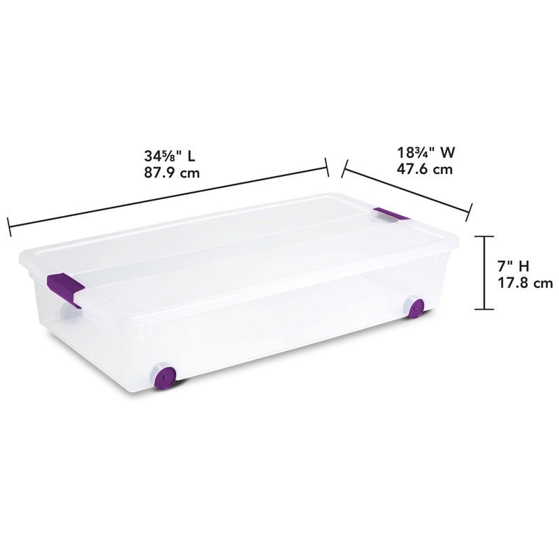 Sterilite Clear View Storage Container Tote w/ Latching Lid