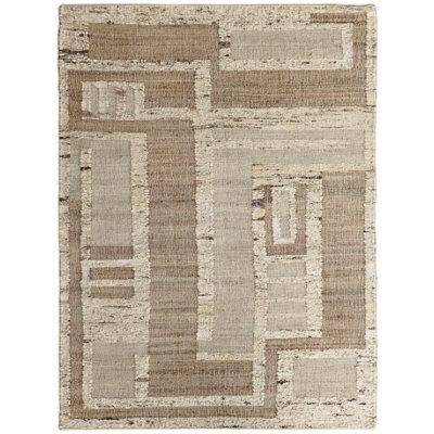 Aquila Rectangle Area Rug in Natural Silver