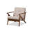 Kiger Bianca Mid-Century Modern Wood Tufted Lounge Chair