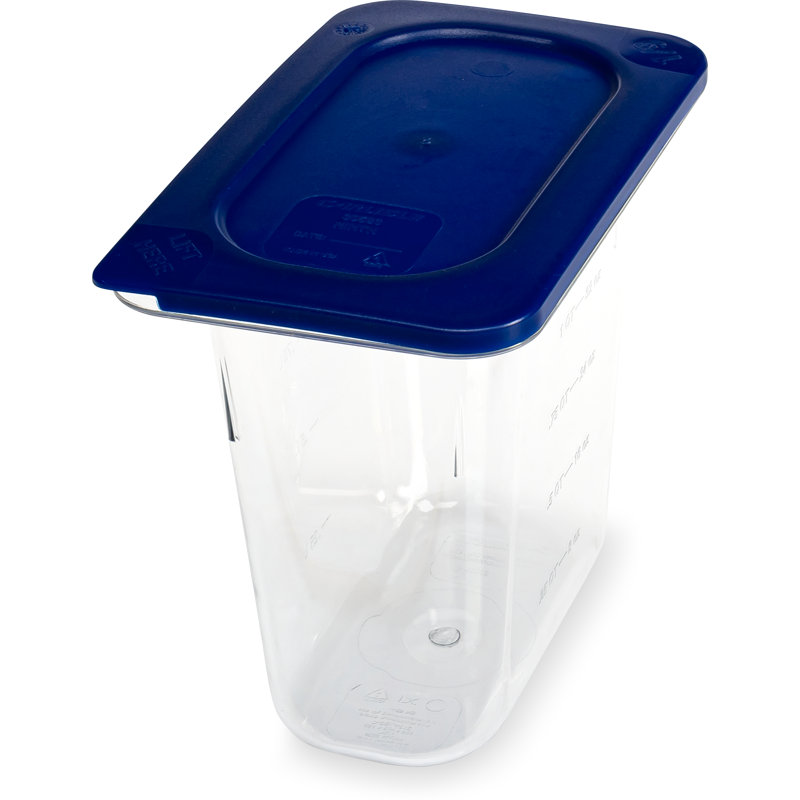 Assiette de cuisine en polycarbonate StorPlus, taille 1/9, 6 po de profondeur - transparent