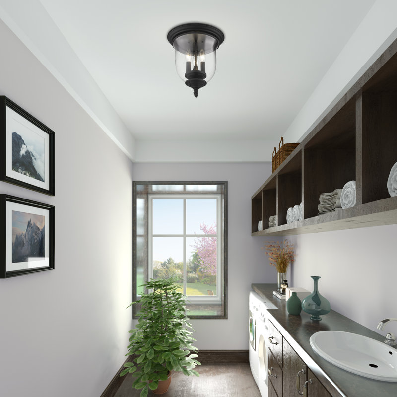 Plafonnier encastré 3 lumières 11,5 po Aaven, Noir