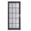 Porte de sécurité en acier gris de luxe Grisham, porte de tempête en fer 36 × 80 pouces, noir