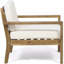 Fauteuils club d'extérieur en bois d'acacia avec coussins