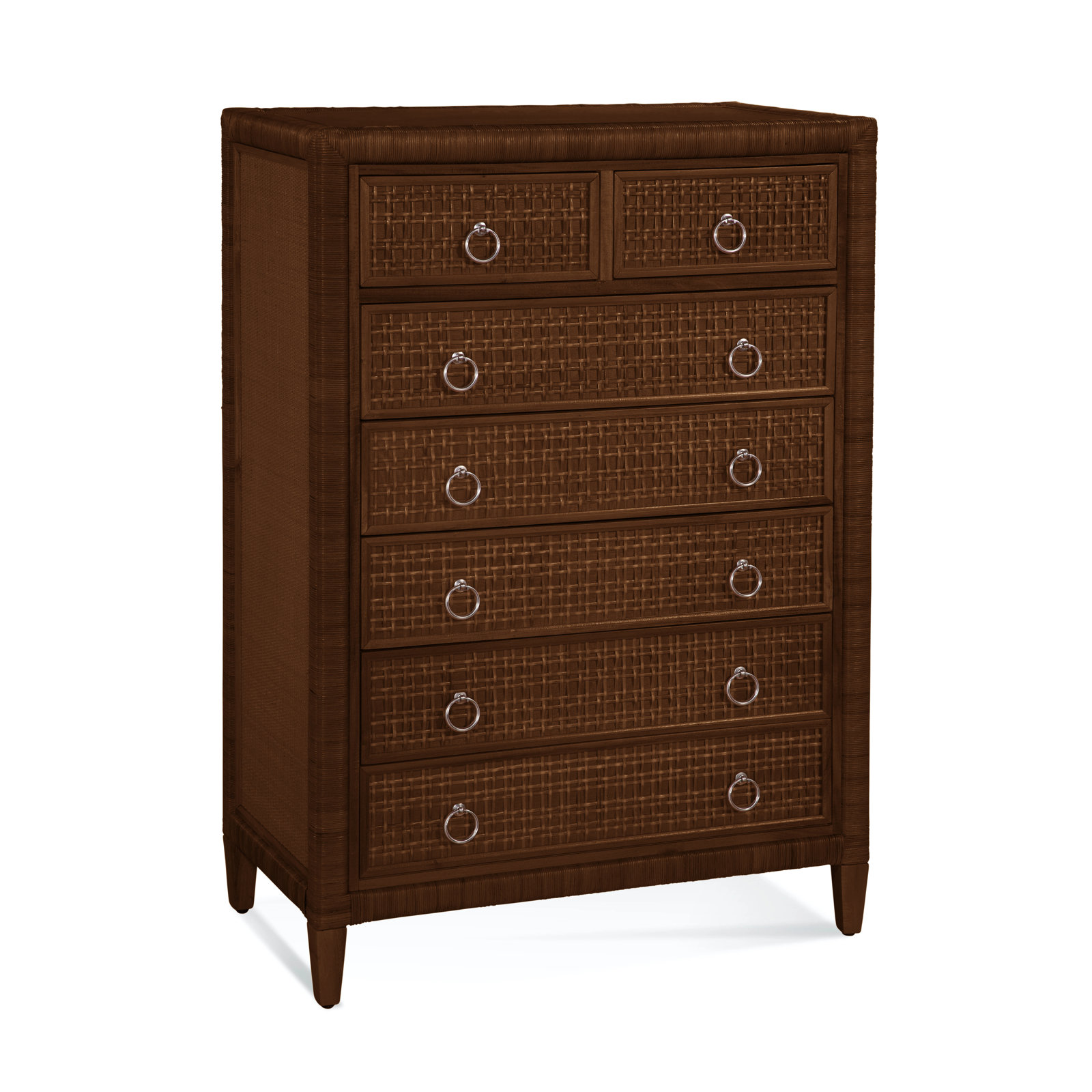 Monterey 7 - Drawer Dresser, Coffee, No, Satin Nickel