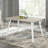 Contemporary Rectangular Dining Table – White and Natural Wood Two-Tone