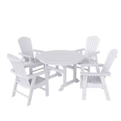 Geoff 4 - Person Patio Dining Set with Round Table