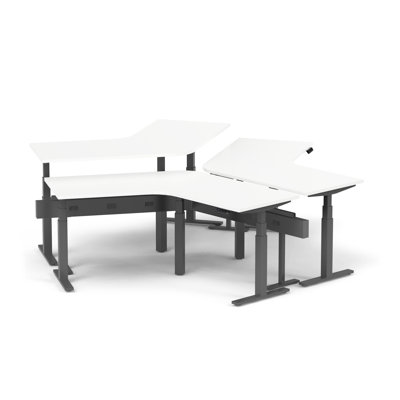 Bureau Series L Adj Ht 120 pour 3 + rampe