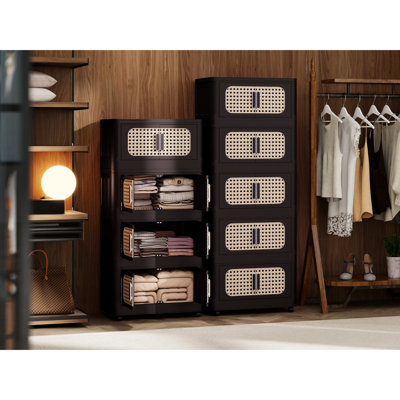 Armoire de rangement latérale en plastique de 20 po de style American Retro