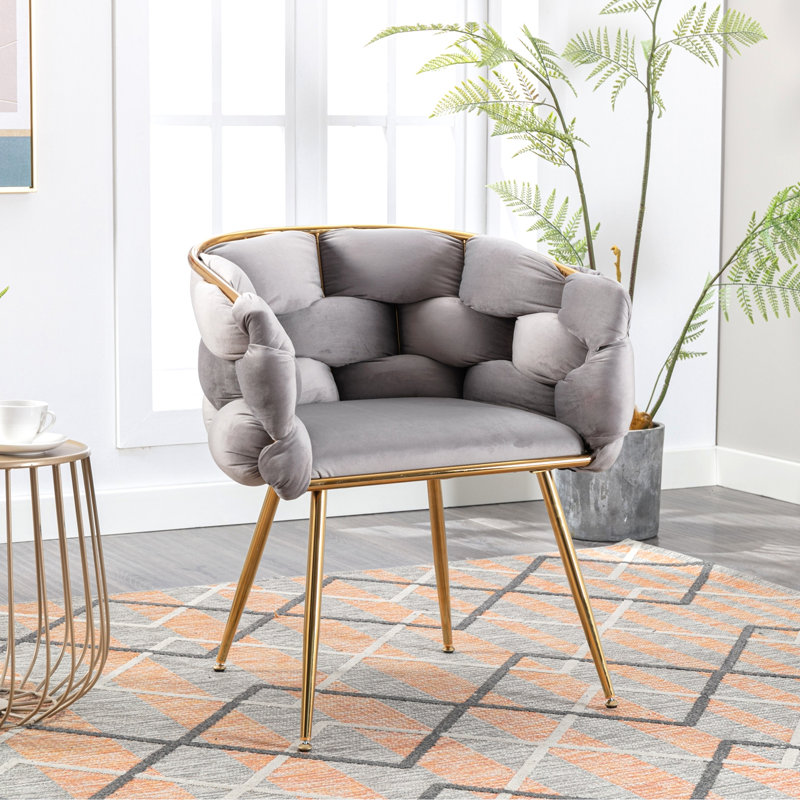 Luxueux canapé-lit simple et moderne en velours de loisir pour la chambre à coucher, Gris, 1