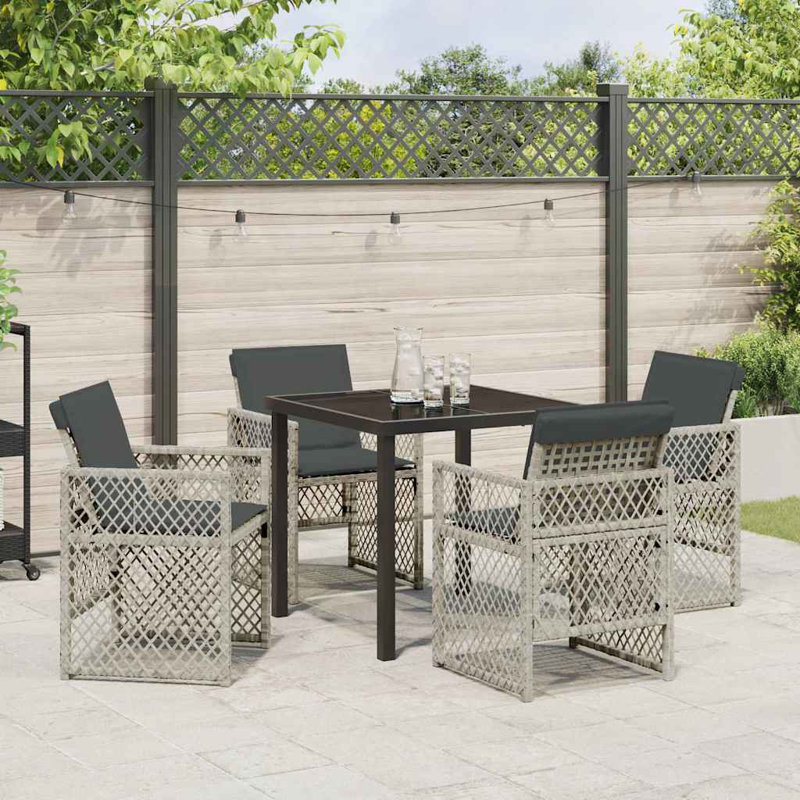 4 - Person Patio Dining Set with Rectangular Table , Cushions Included
