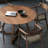 Nordic style round table solid wood table set