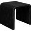 Table de bout carrée noire tissée rétro, pour le salon, la chambre à coucher, la cuisine, style minimaliste en forme de U, structure idéale