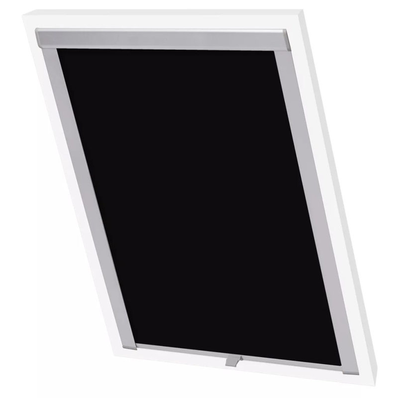 Blackout Roller Blind, Black, 100 x 180cm, 12" W x 92" L